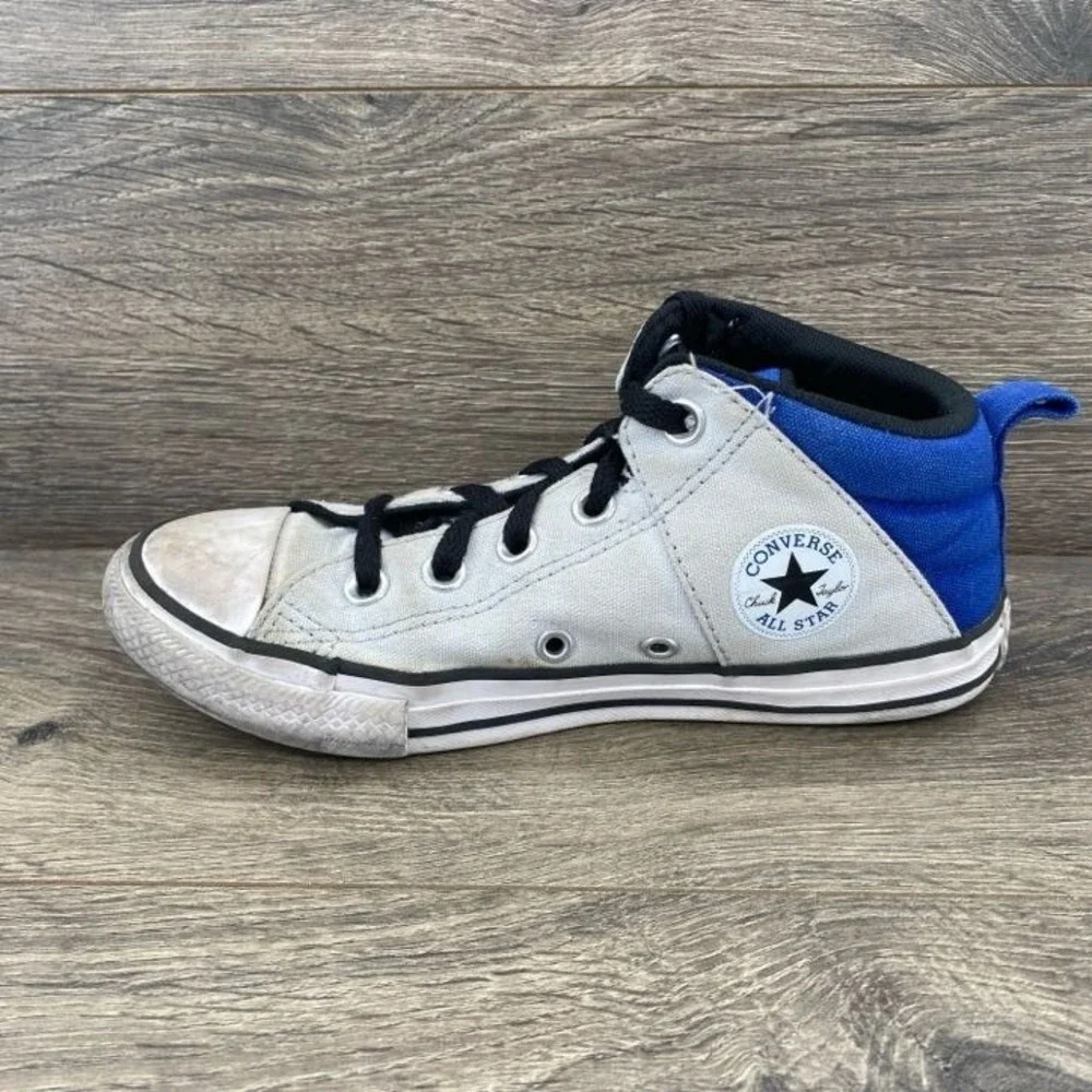 Converse Chuck Taylor All Star Boys Sneakers‎ Shoes Size 2 White Royal Blue